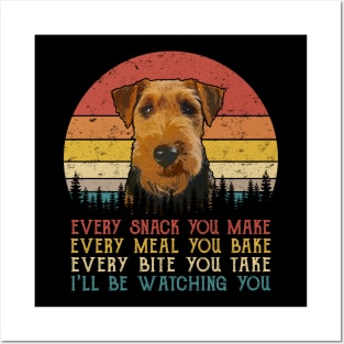 Vintage Every Snack You Make Every Meal You Bake Welsh Terrier Posters and Art